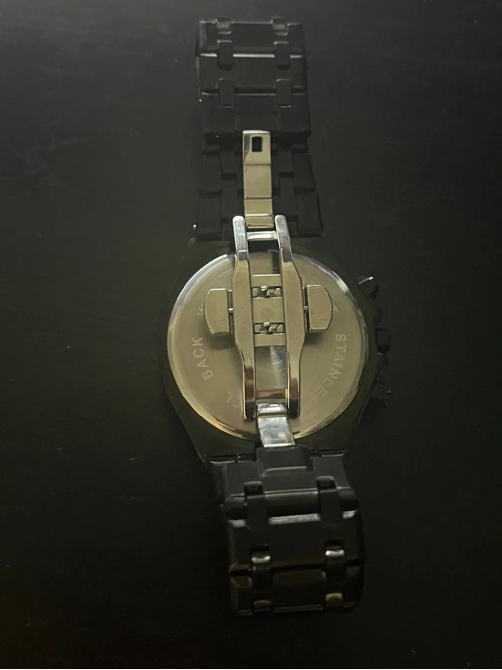 Black Men's Multifunction Stainless Steel Watch